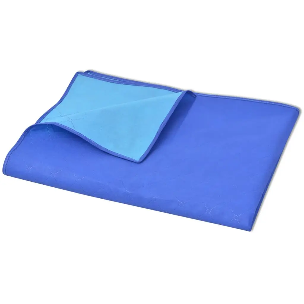 vidaXL Picknickdecke Blau und Hellblau 1