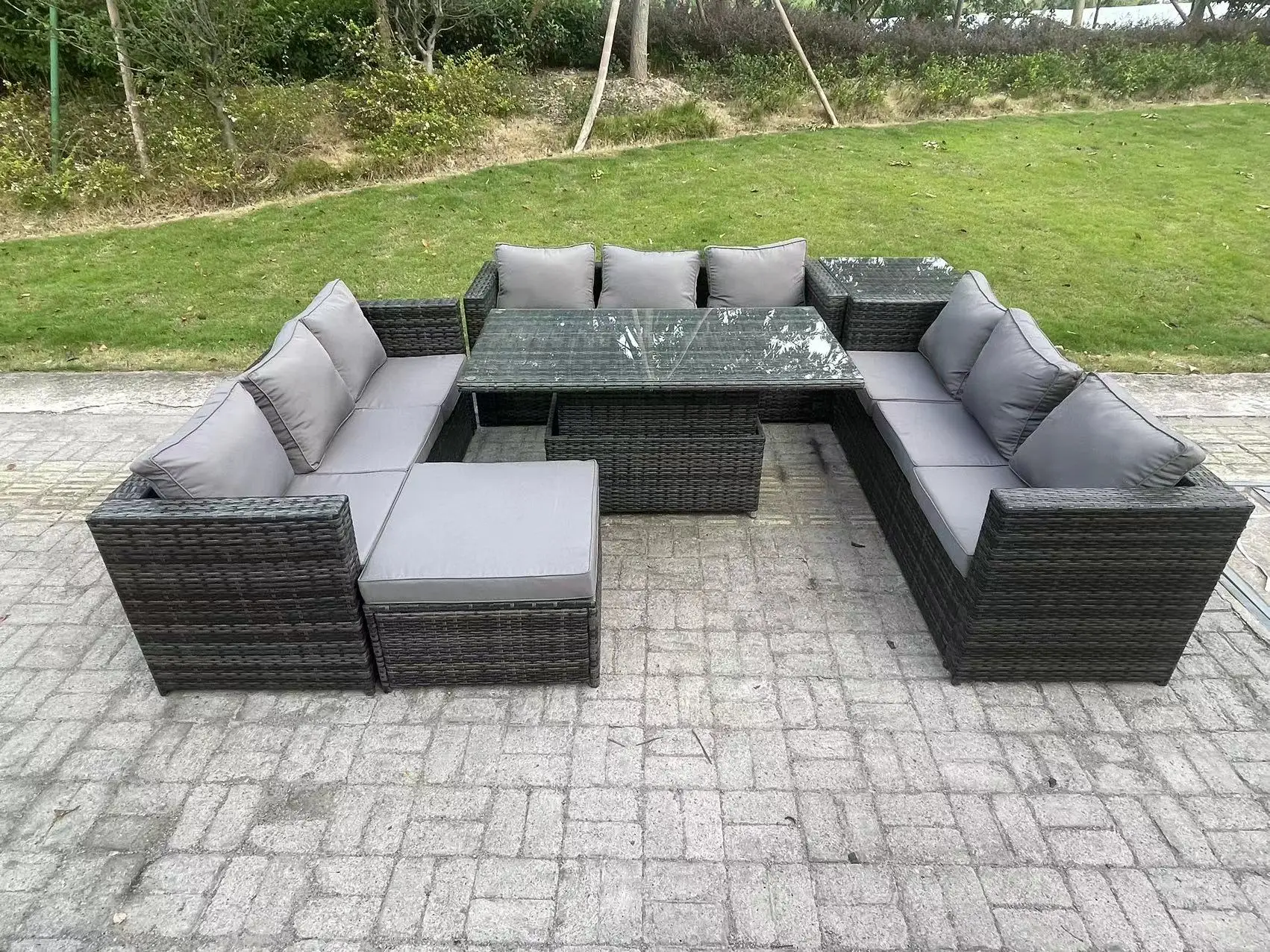 Set Gartenlounge Grau(6er-Set) Sofa