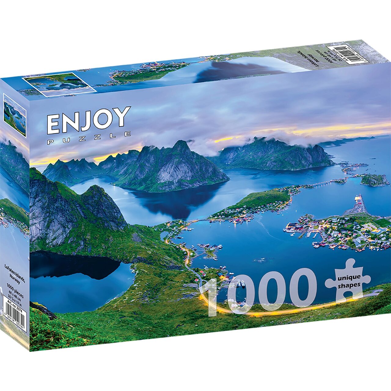 Hansepuzzle Norwegen Lofoten Puzzle 1000 Teile – Natur-Motiv, 60x46cm, Inkl. Kartonbox & Wiederverschließbarem Beutel