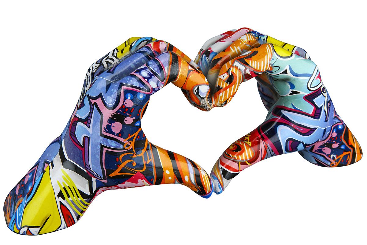 Poly Hände Street Art in Herzform Urban kaufen | home24