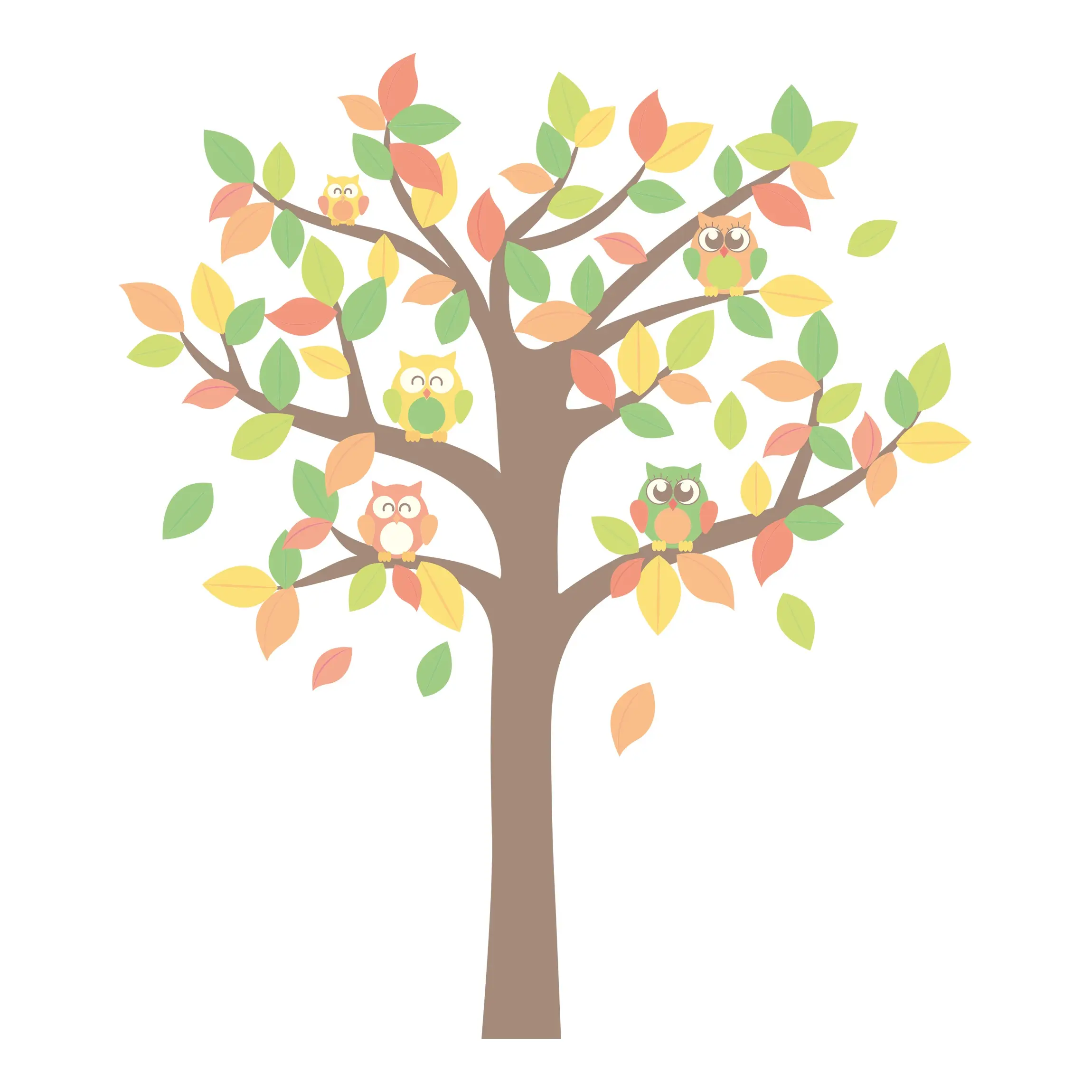 Herbstlicher Eulenbaum