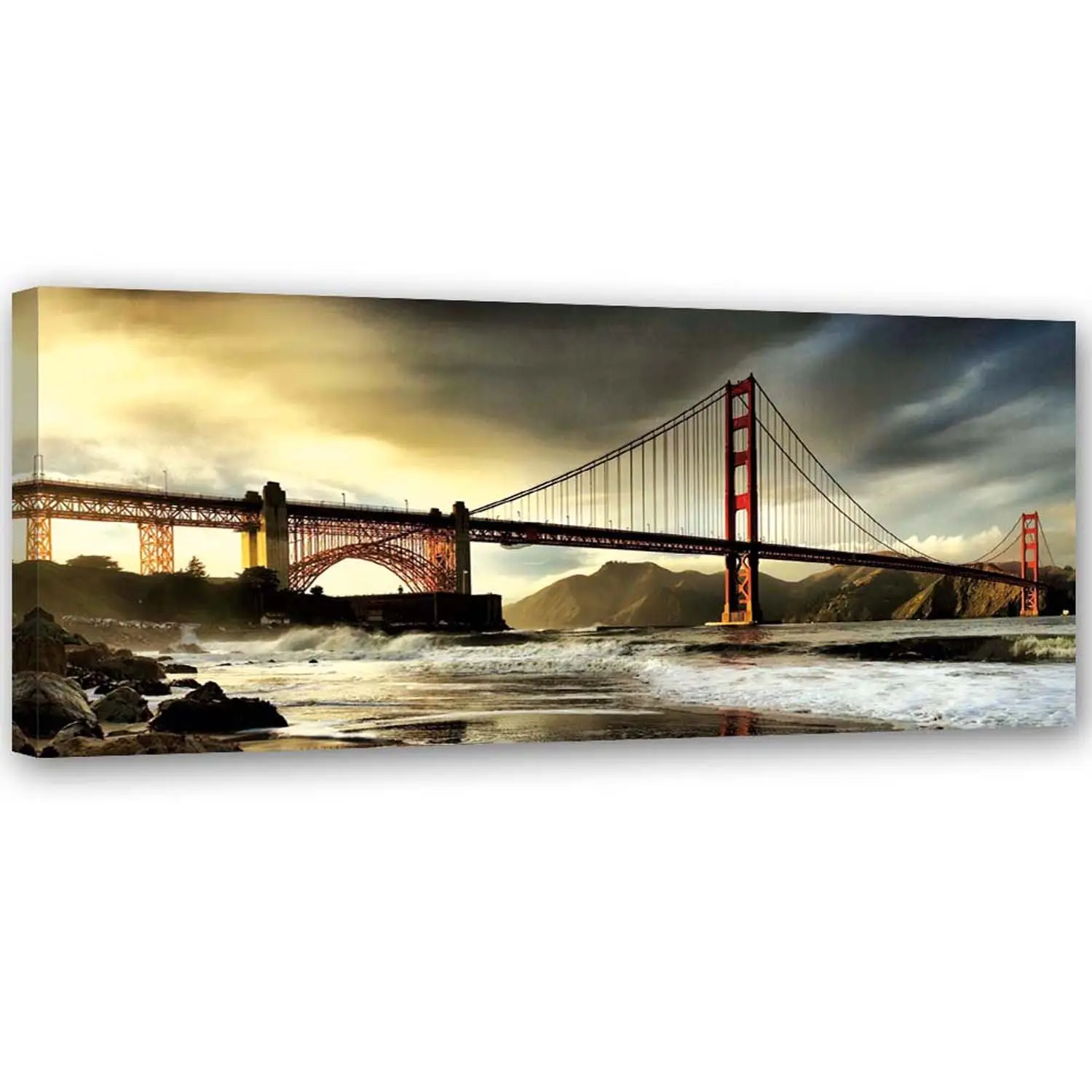Bild auf Bridge Gate Golden leinwand