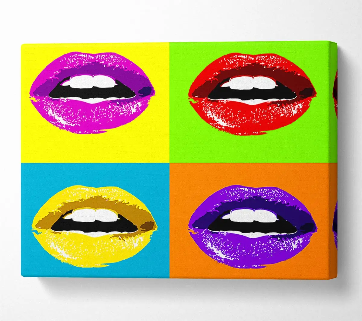 Lebendige Pop -Art -Lippen Wandkunst