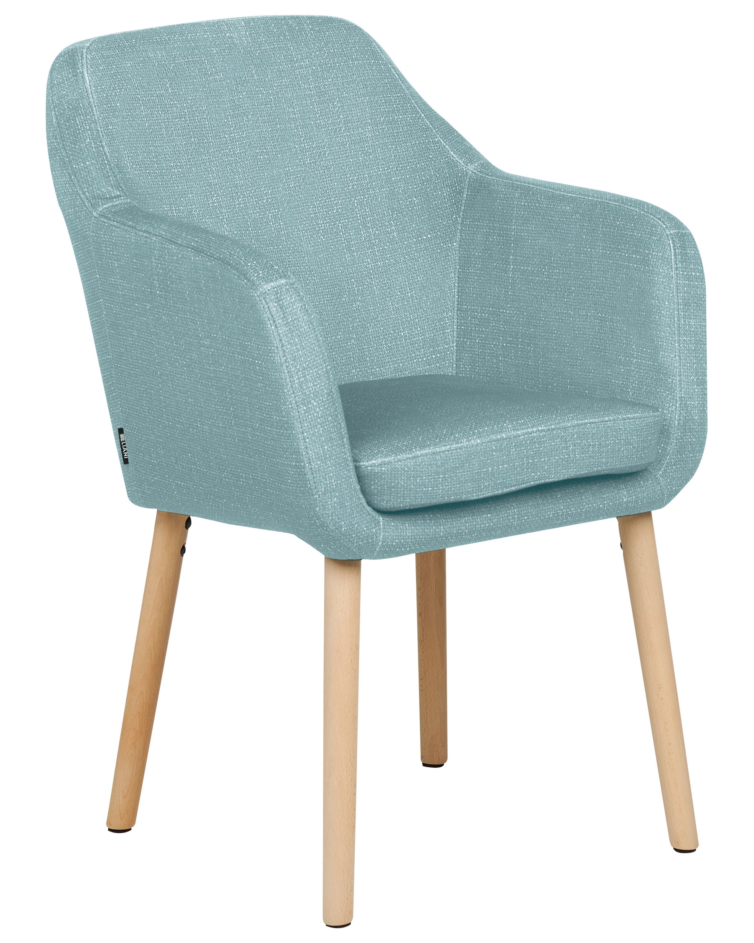 Lot De 2 Chaises De Salle à Manger Beliani Brookville – Tissu Gris Clair, Rétro – Neuf