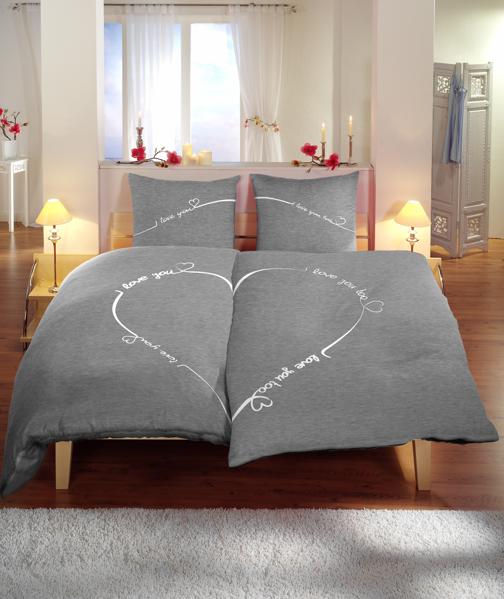 Partner Bettwäsche Love you 135x200 cm kaufen
