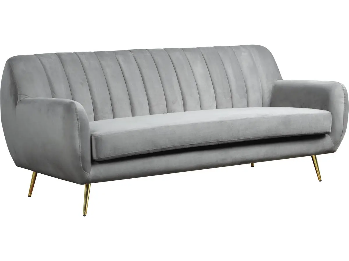 Sofa aus grauem Samt \