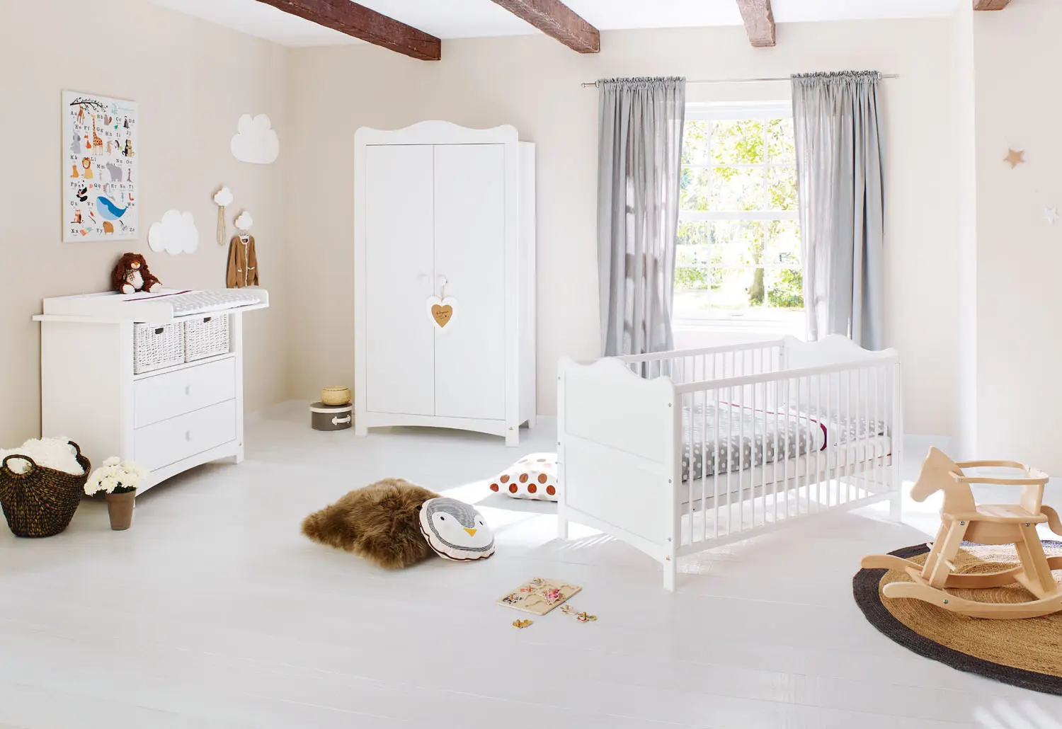 Zimmer Florentina breit kl. Bett 3-tlg. | Babyzimmer-Sets