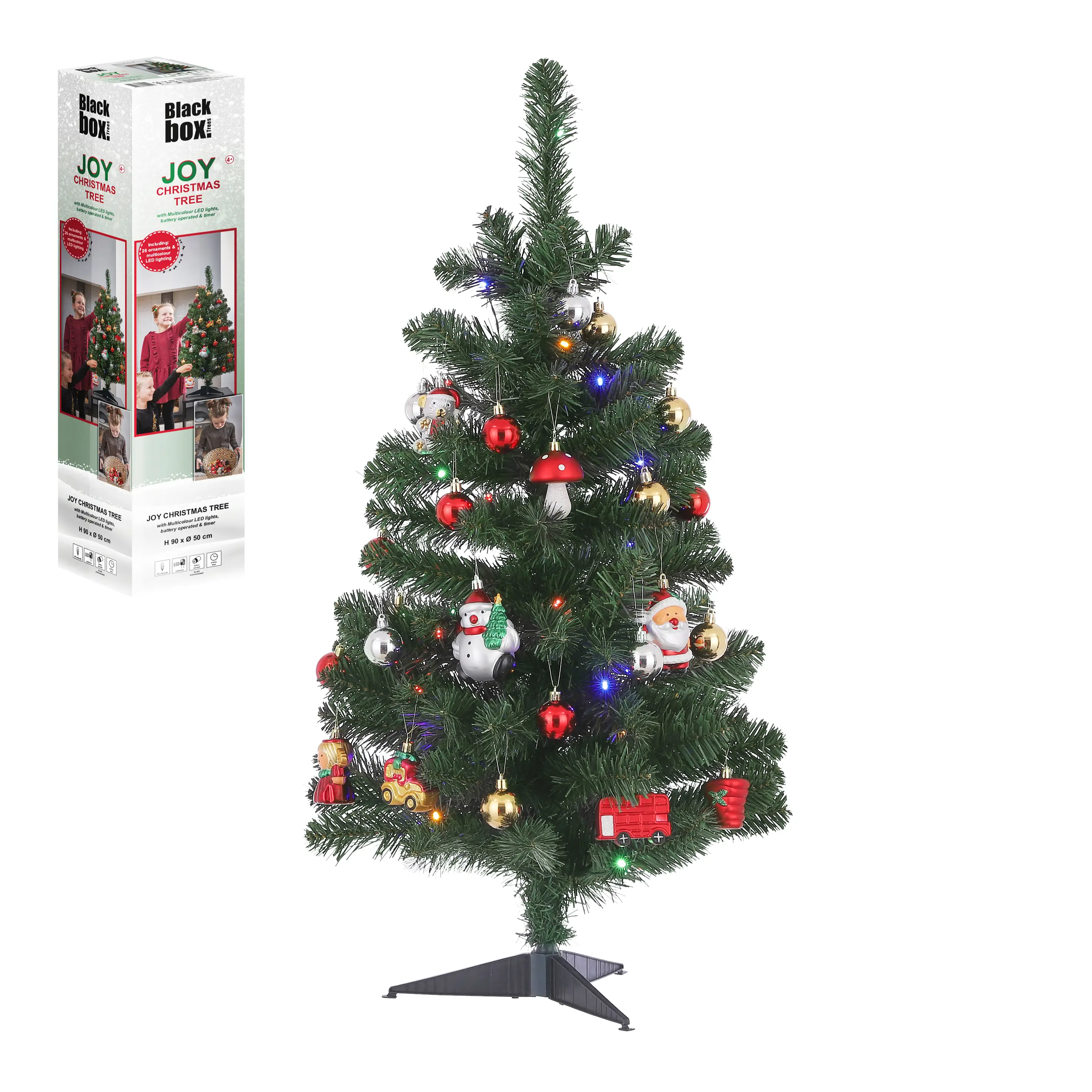 LED Deko und Weihnachtsbaum mit Joy
