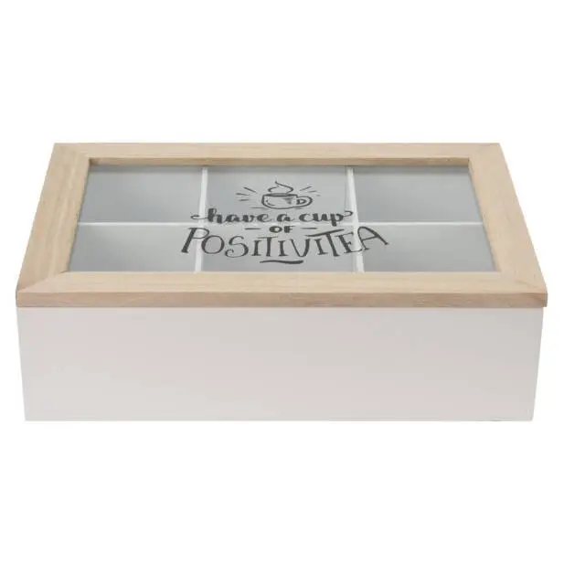 Teebox aus Holz, Teekiste, 24 x cm x7 17