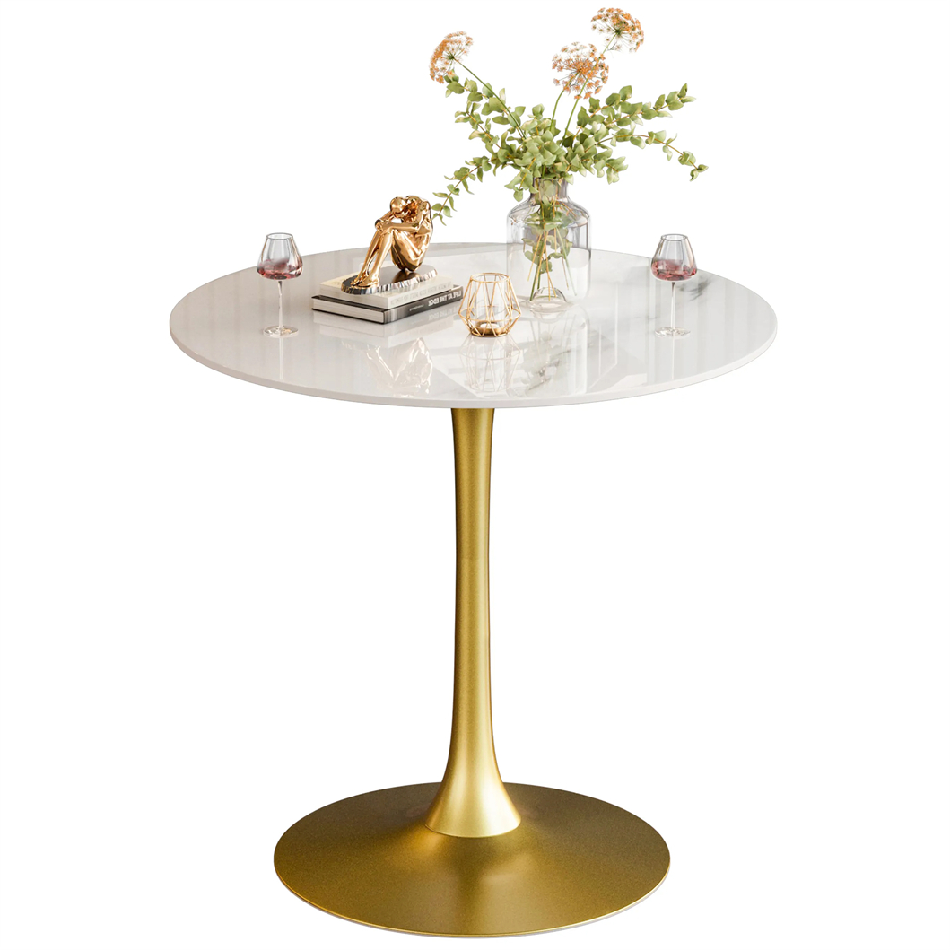 Stilvolle Esstisch Marmor Gold Rund Bildsarah3467