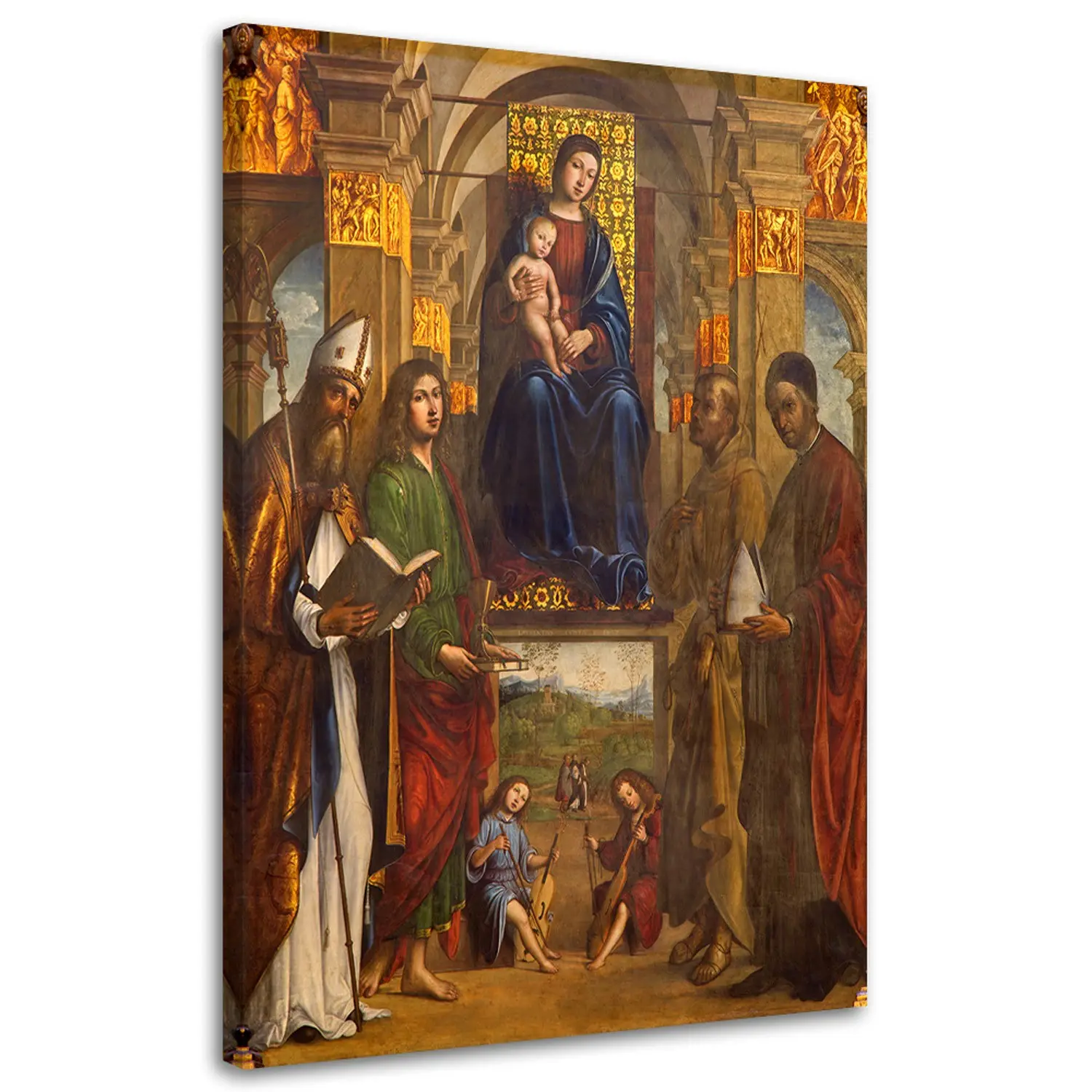 Madonna Leinwandbild Bologna und Heilige