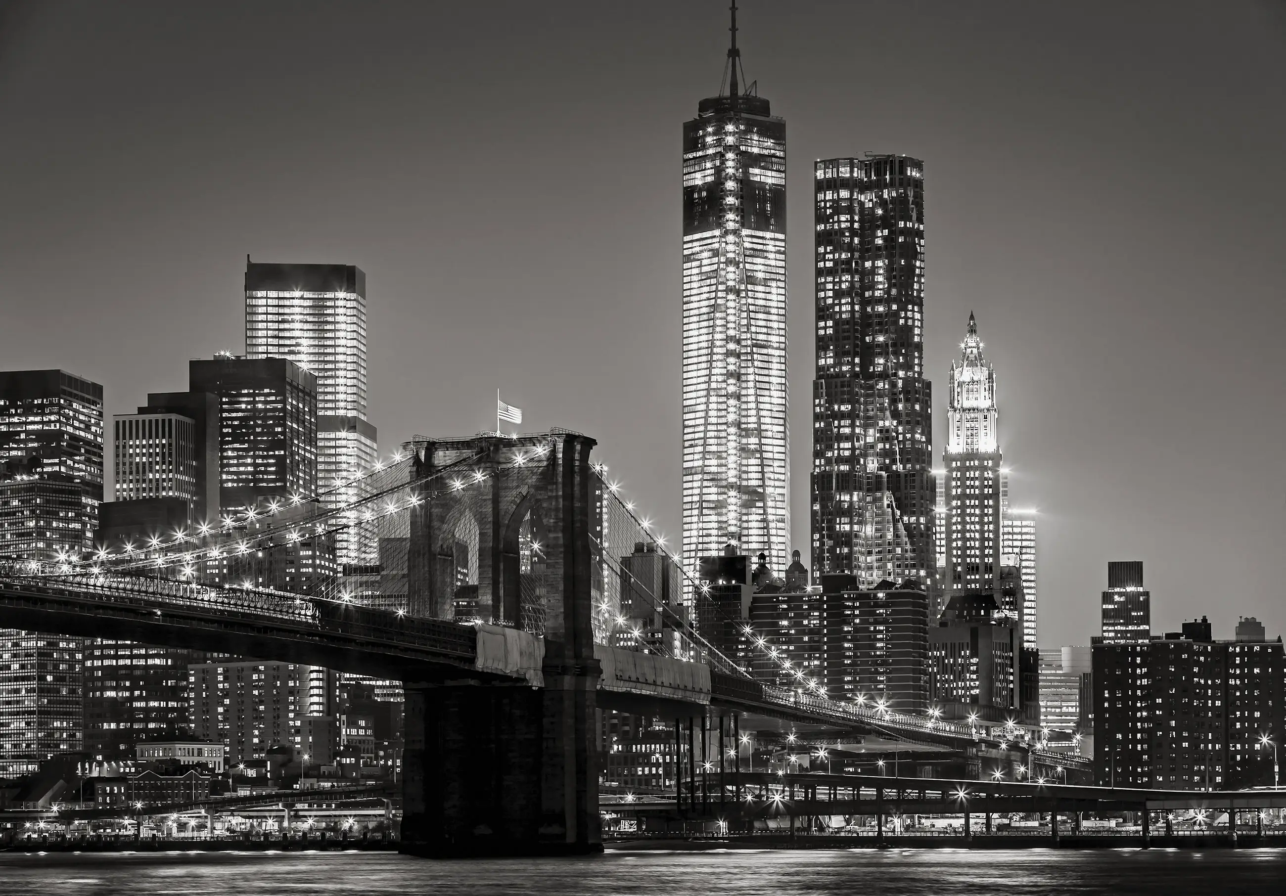 Vlies Fototapete New York Stadt Panorama