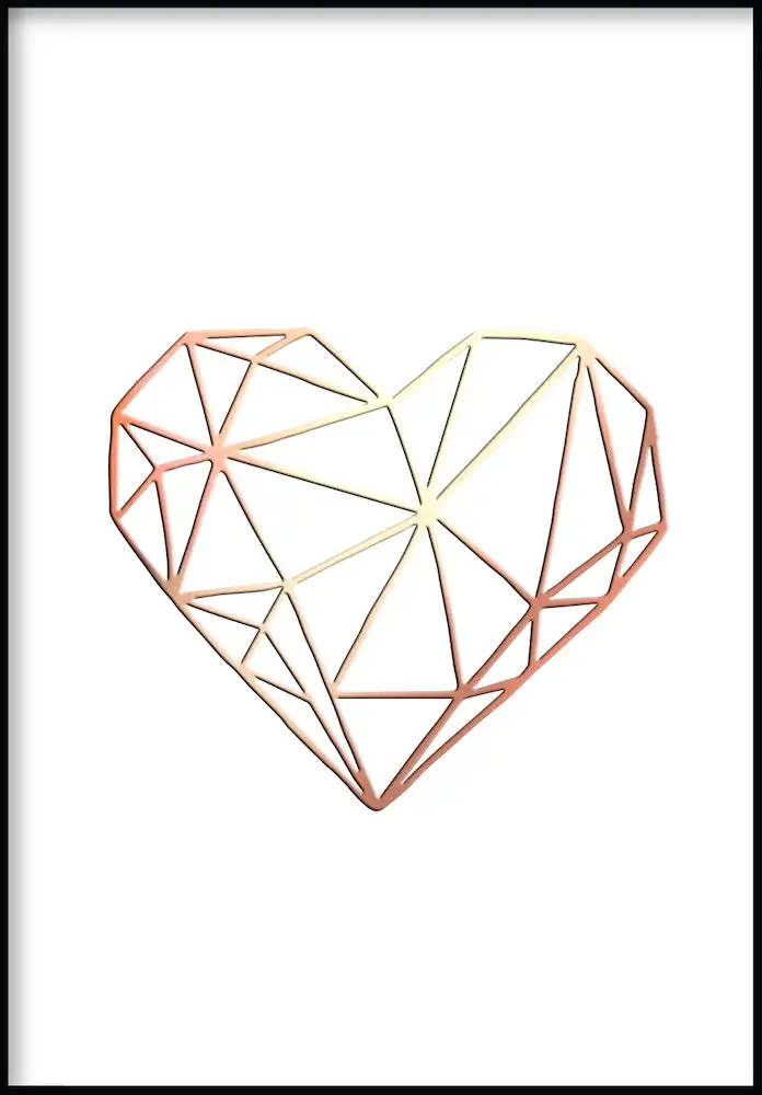 Poster Herz Geometrisches