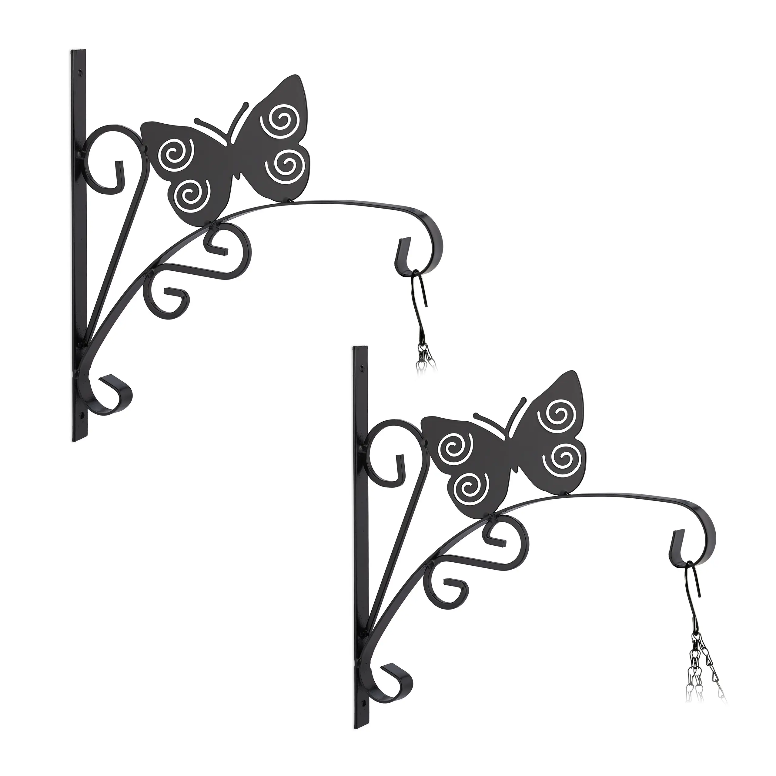 2x Blumenampelhalterung Schmetterling | Blumentöpfe & Pflanzkübel