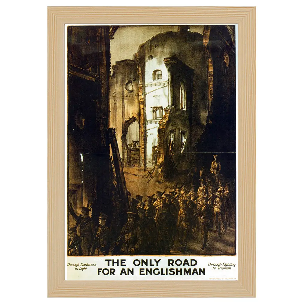 Bilderrahmen Poster 1914 The Only Road