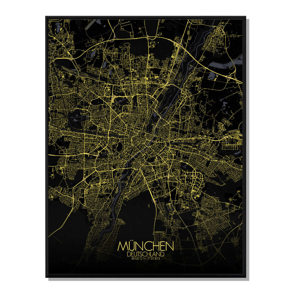 Poster München Nachtkarte kaufen home24