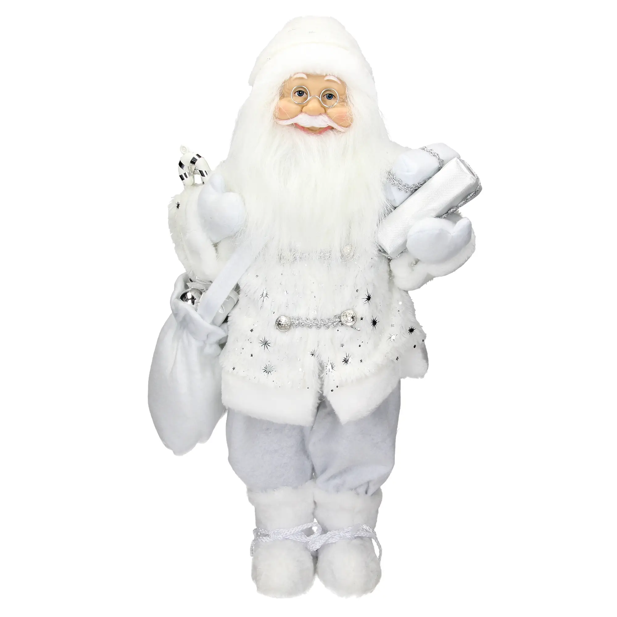wei脽 24x14x47cm Weihnachtsmann Figur