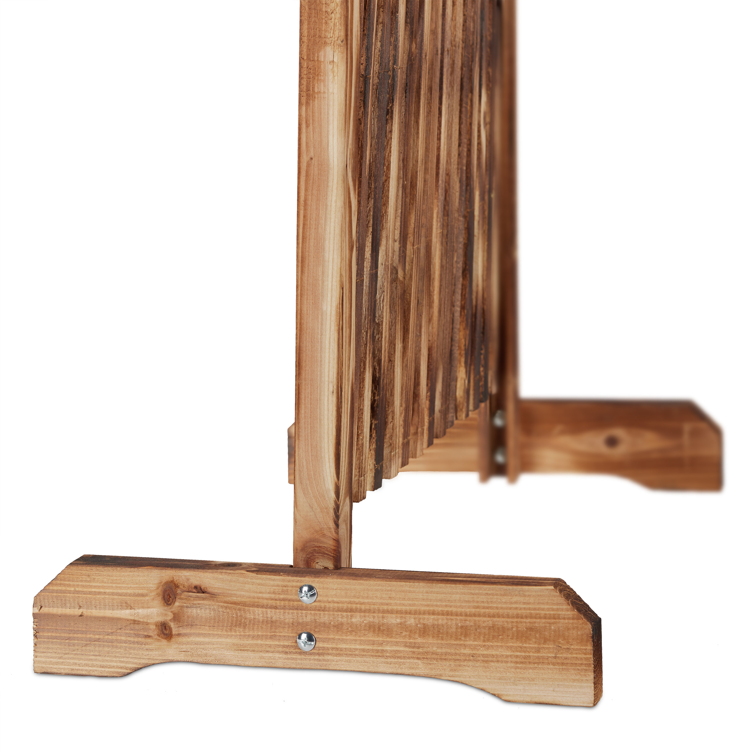 MD MUZ Lot De 3 Treillis De Jardin Extensibles En Bois Gris - 180 X 30 Cm, Séparation Parterres Et Protection Plantes