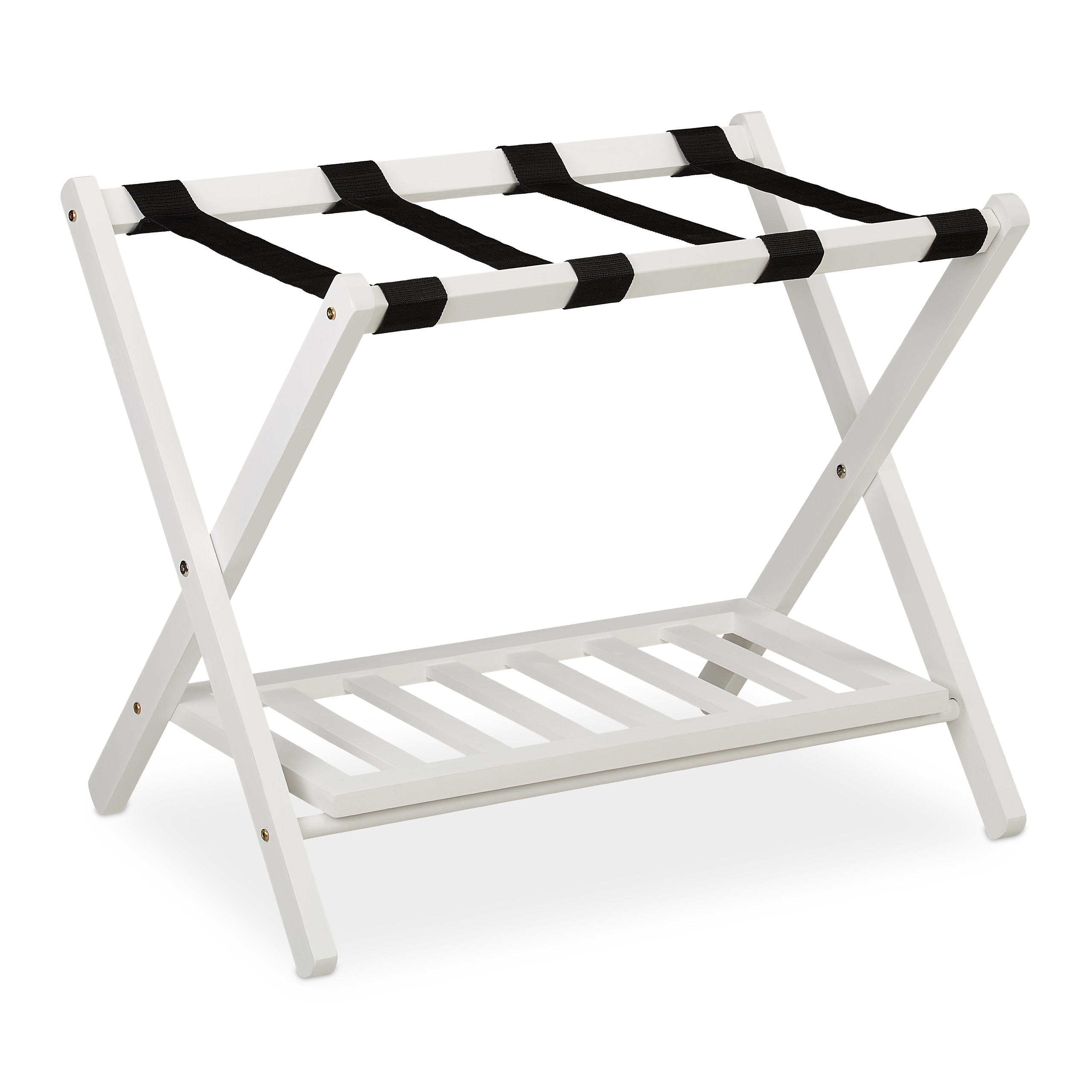 Dekltus Kofferständer Aus Bambus 2-stöckig - Klappbarer Gepäckträger Für Zuhause