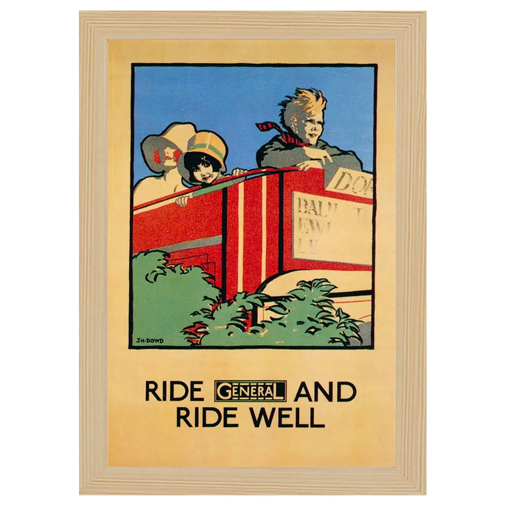 Bilderrahmen Poster 1926 Ride General