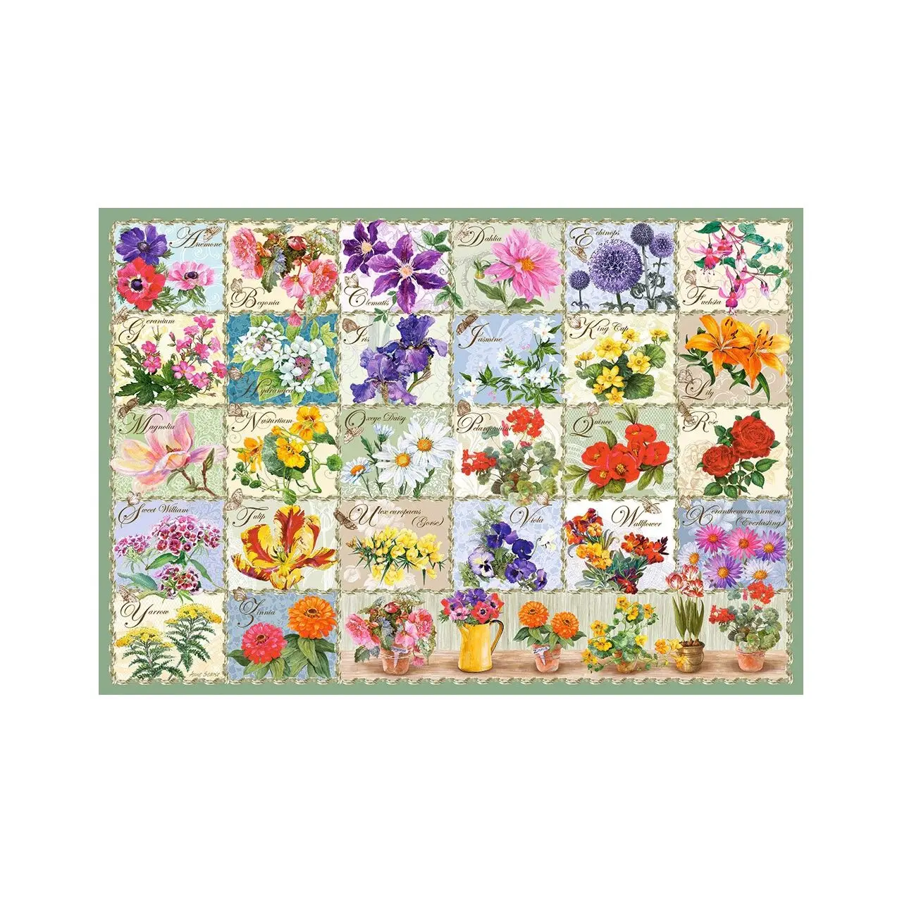 Vintage Puzzle Floral Teile 1000