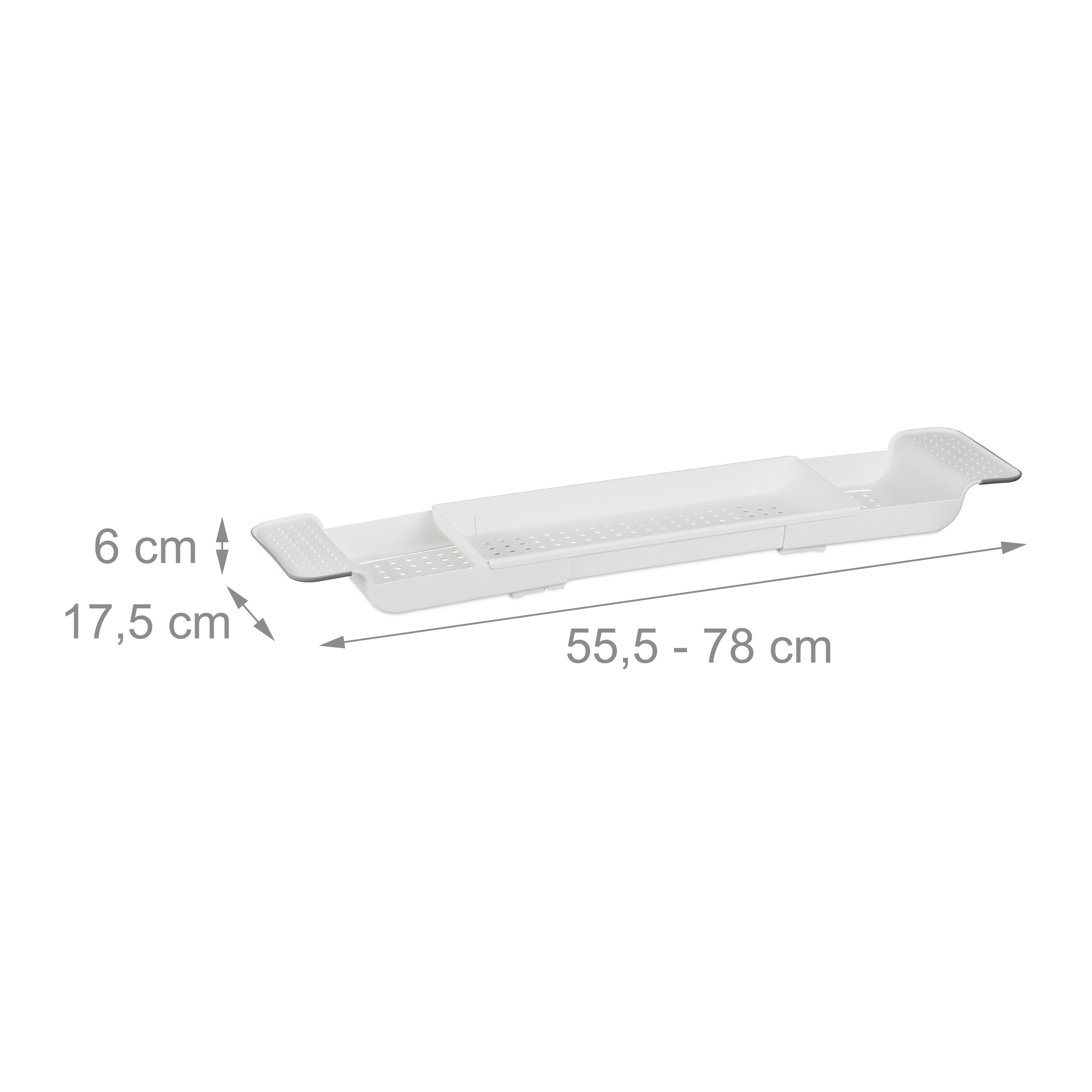 Pont De Baignoire Extensible Bambou Relaxdays - Porte-Livre, Support Tablette Et Verre à Vin