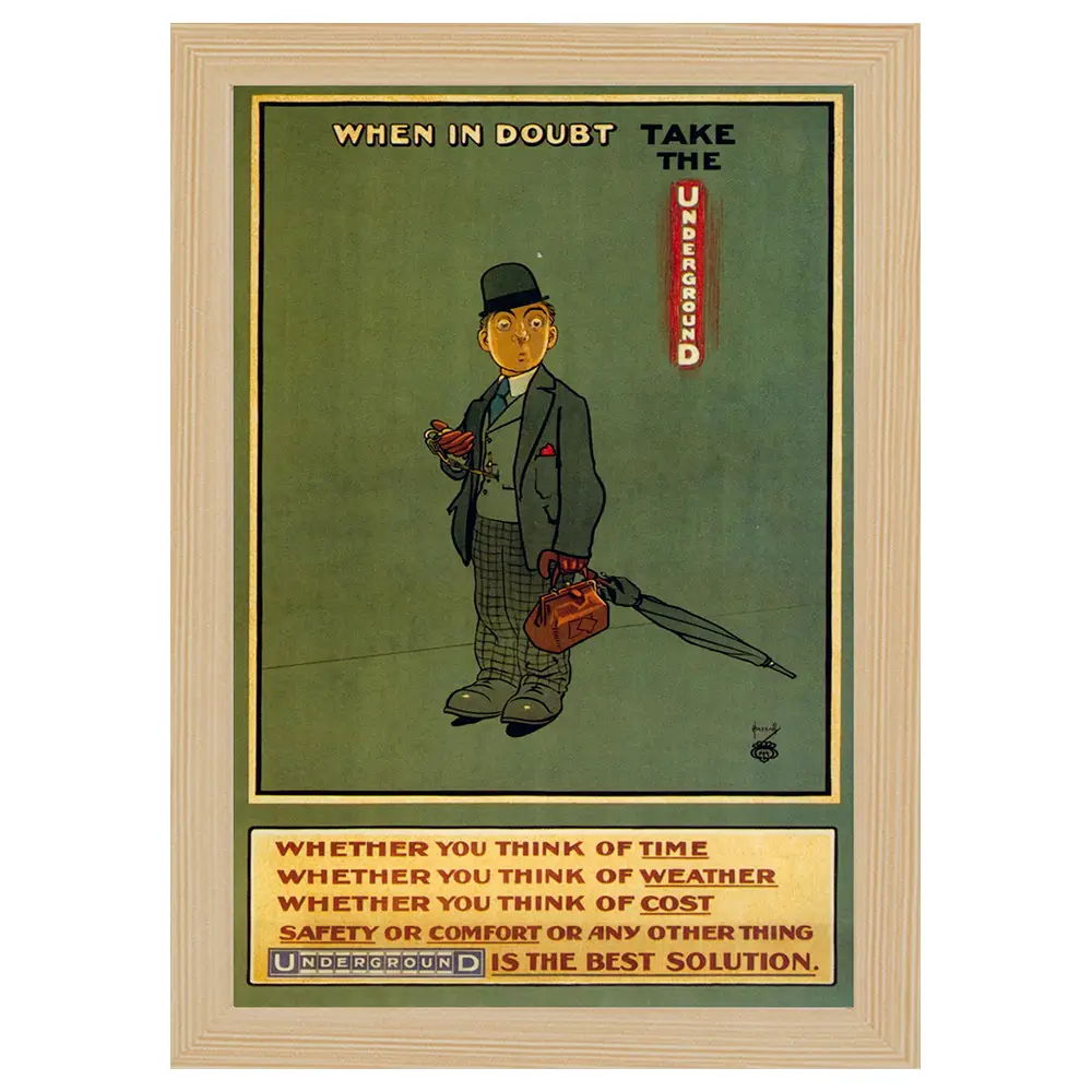 In Bilderrahmen Poster 1913 Doubt When