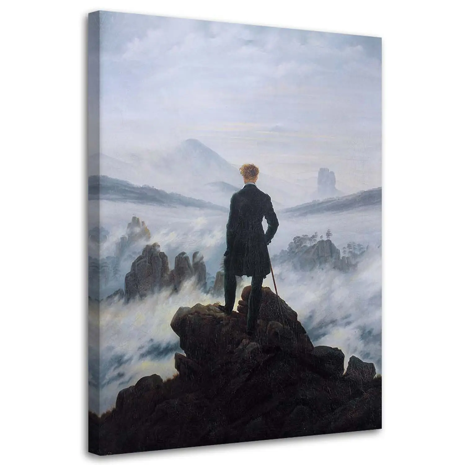 Wandbilder Wanderer auf dem Nebelmeer