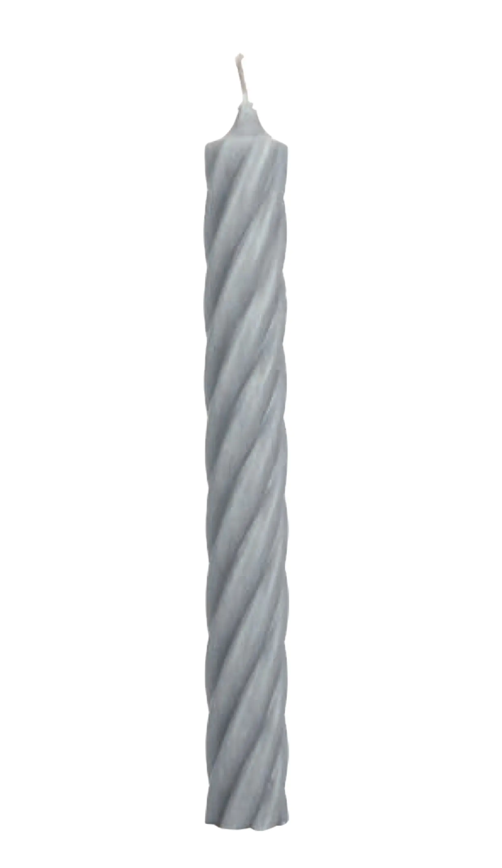 Stabkerze Twist silber grau 250/28