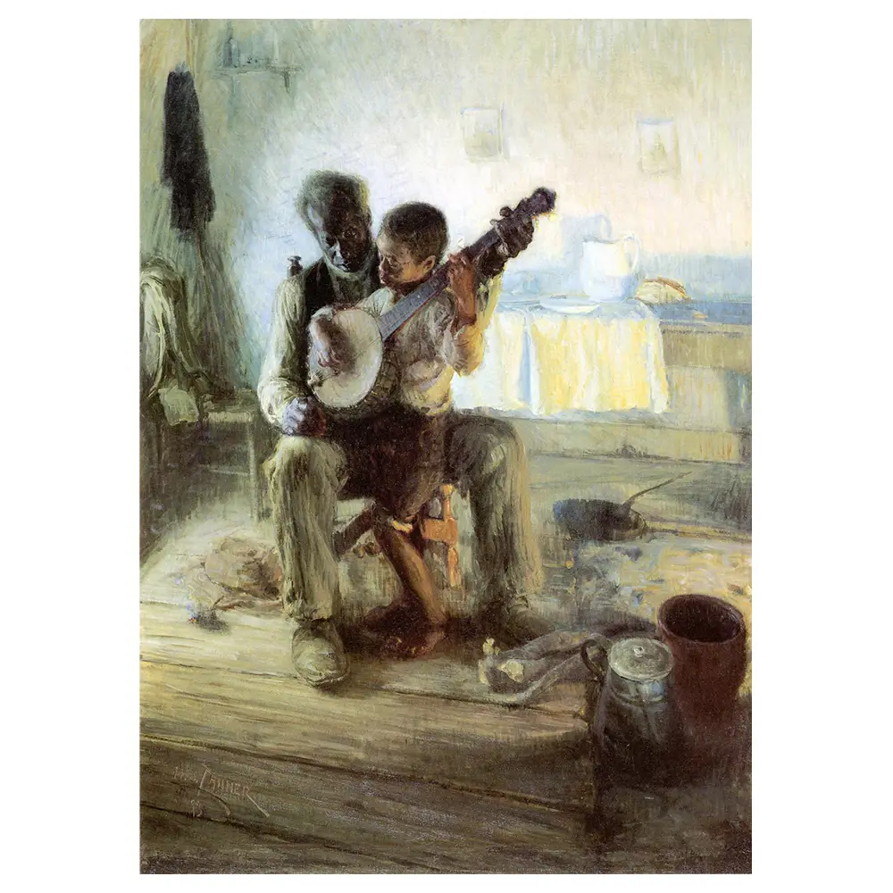 Leinwandbild The Banjo Lesson