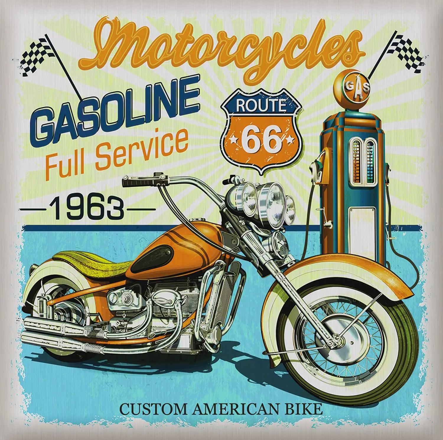 Wandtattoo Vintage Motorrad | Poster