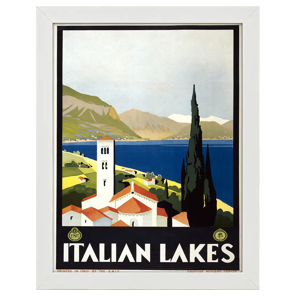 Bilderrahmen Poster Italian Lakes