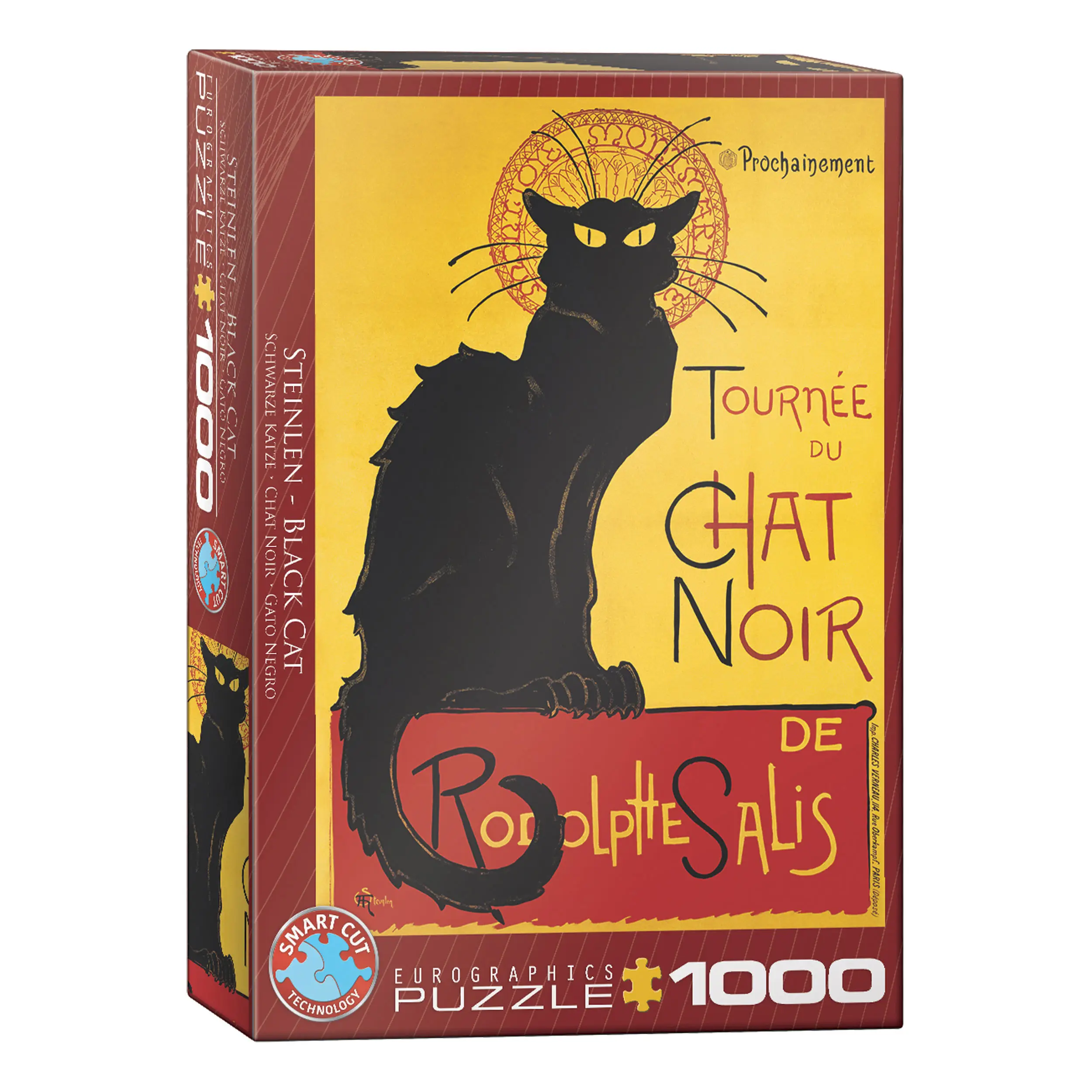 1000 Tournee du Puzzle Chat Teile Noir