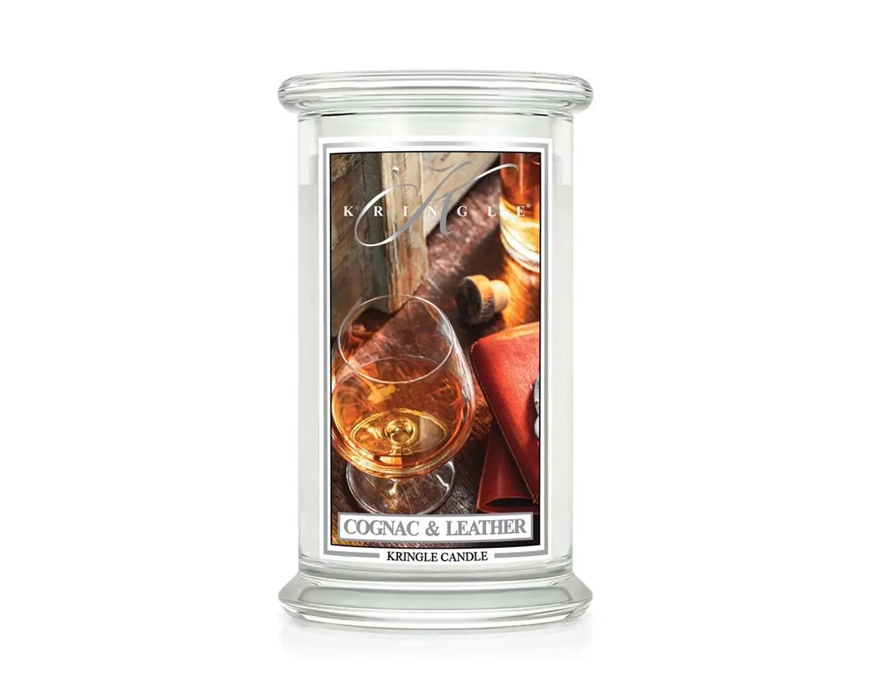 Cognac Gro脽e & Classic Leather Candle
