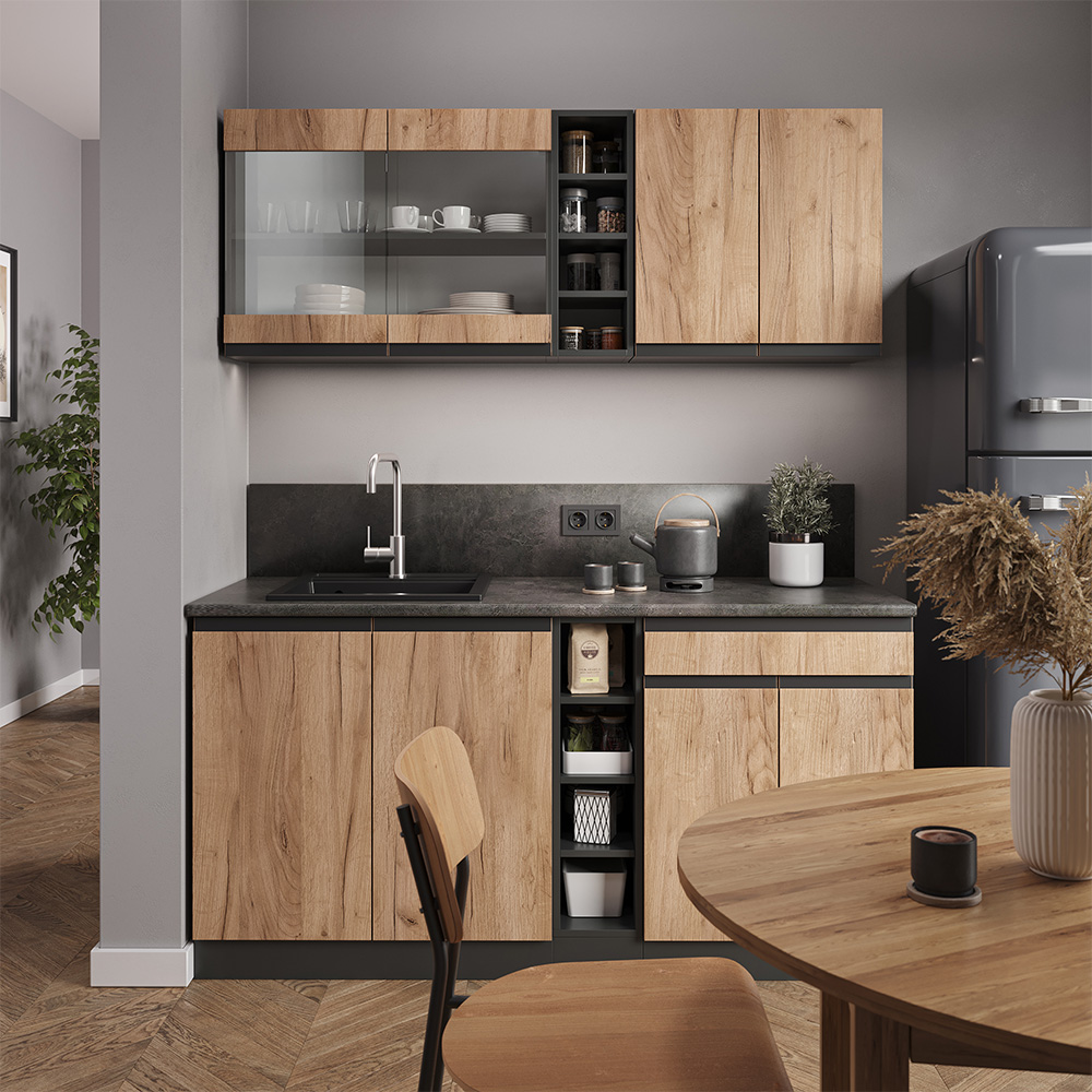 Vicco meuble de cuisine haut vitré r-line, sonomablanc, 60 cm Vicco meuble de cuisine haut vitré r-line, sonomablanc, 60 cm