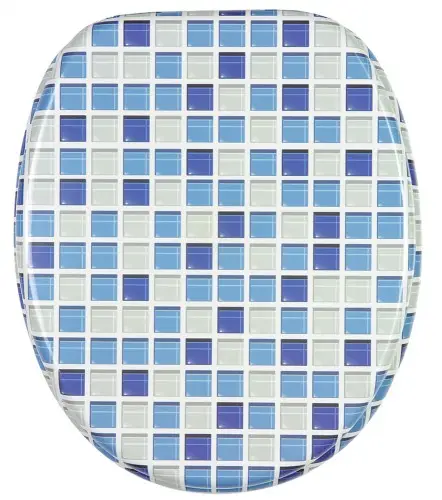 WC-Sitz mit Absenkautomatik Mosaik Blau