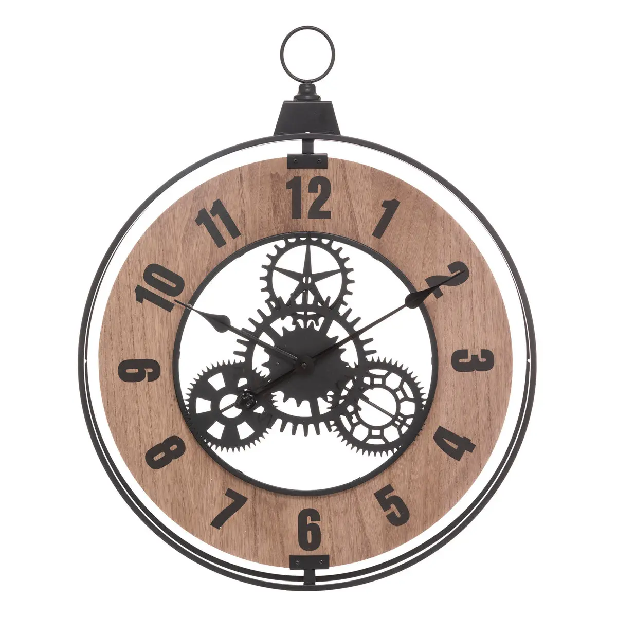 Wanduhr mit sichtbarem Uhrwerk, 脴 57 cm