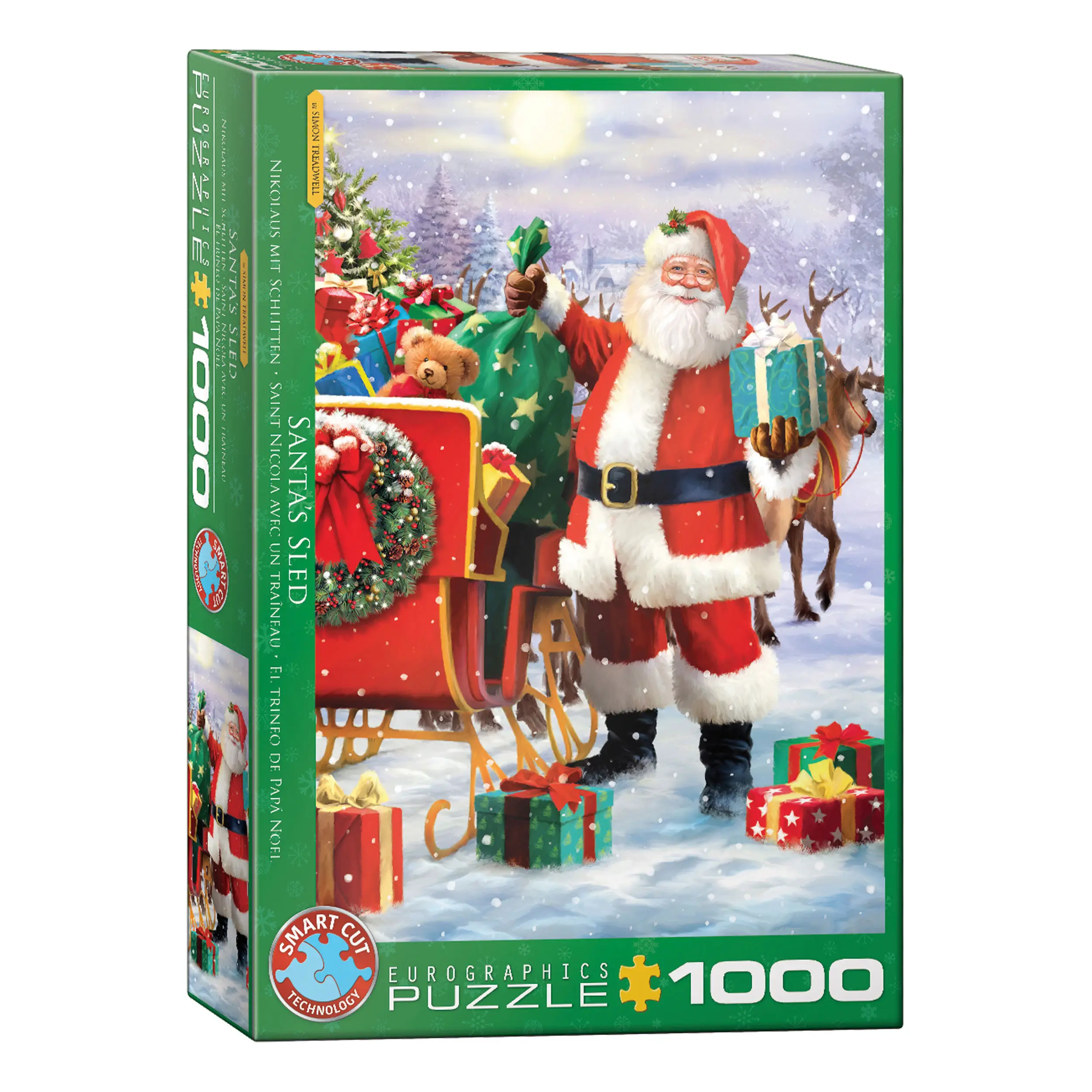 Weihnachtsmann Schlitten mit Puzzle