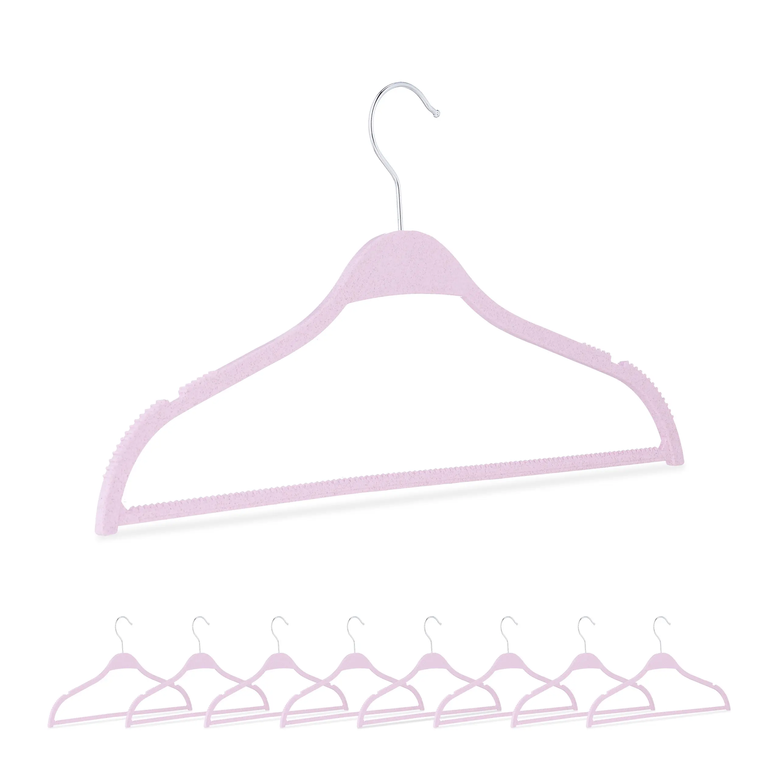 Kleiderb眉gel aus Weizenstroh 10er Set | Kleideraufbewahrung