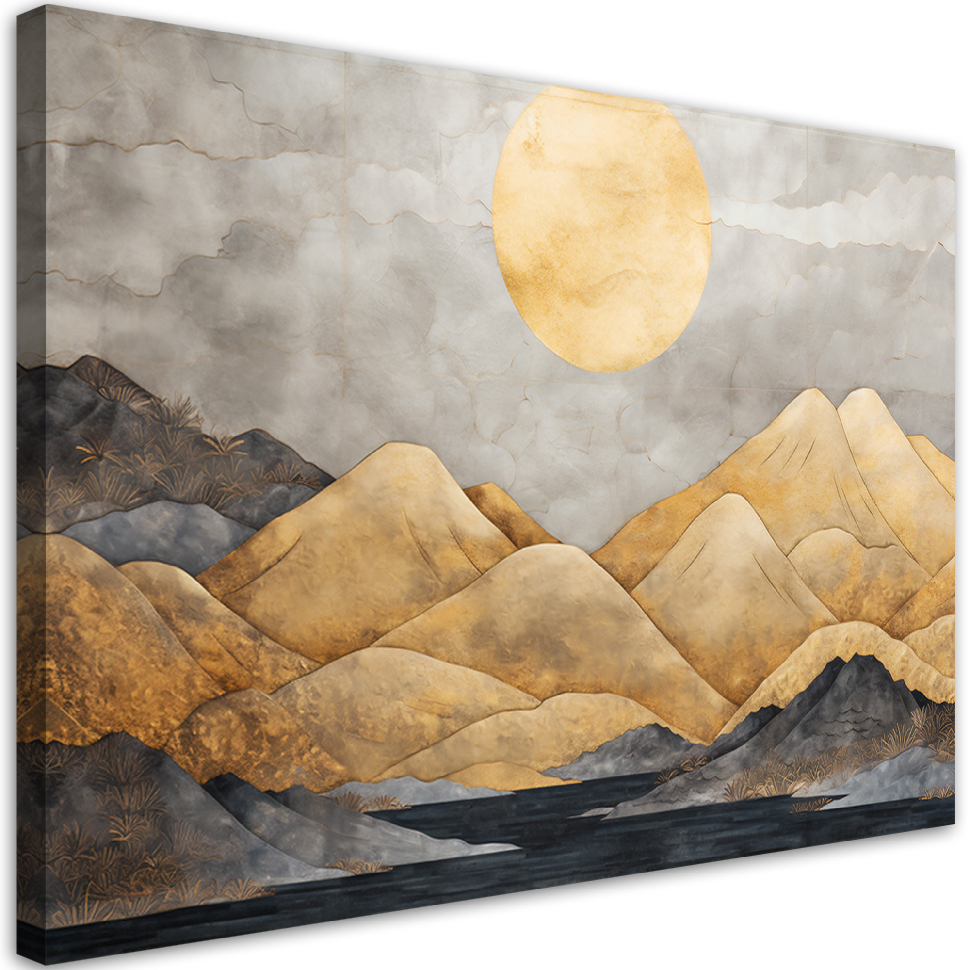 Tableau Bois Country Corner Neige Montagne - Décoration