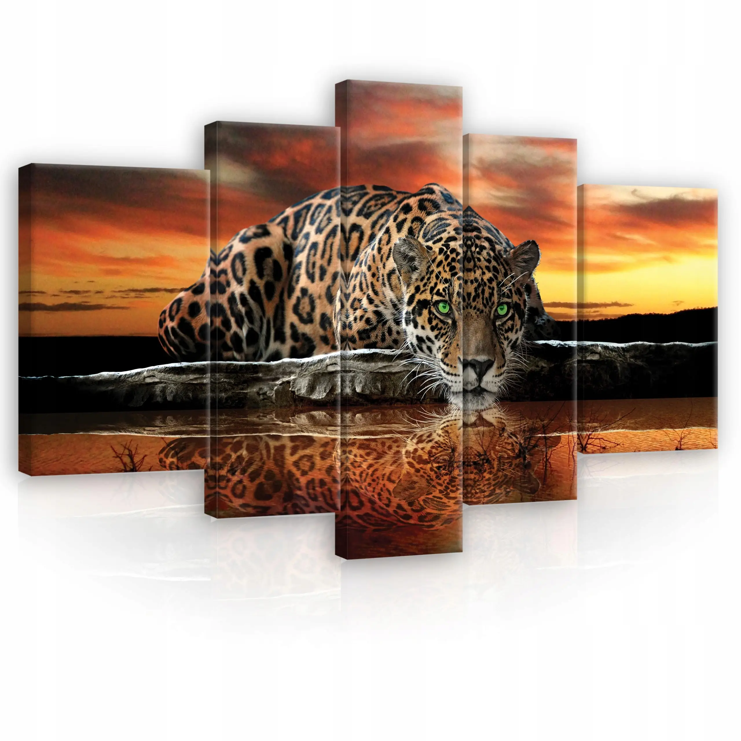 Leinwandbild SET Tiger Wohnzimmer Tiere