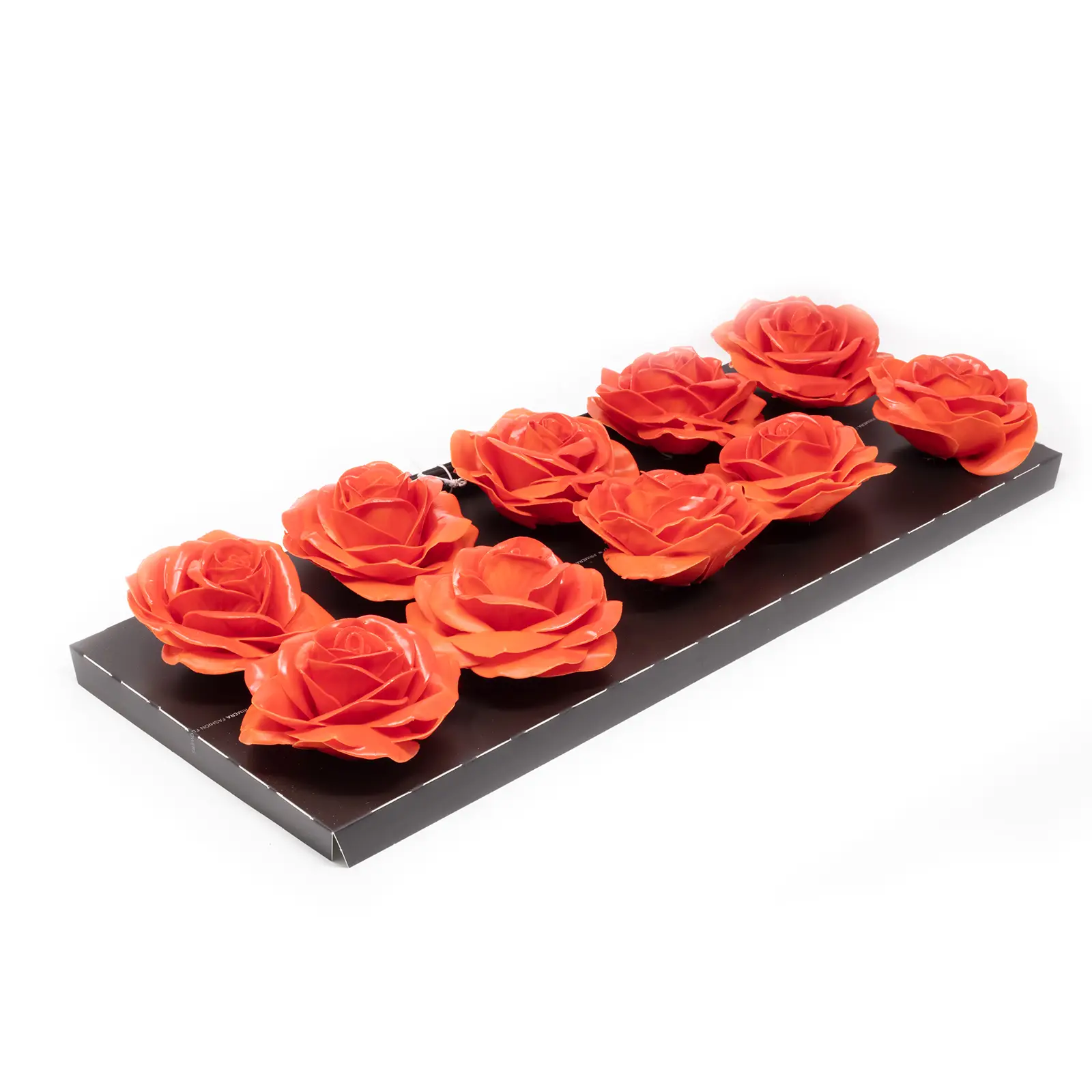 - Red Wachsrose 10er-Set Orange Blush