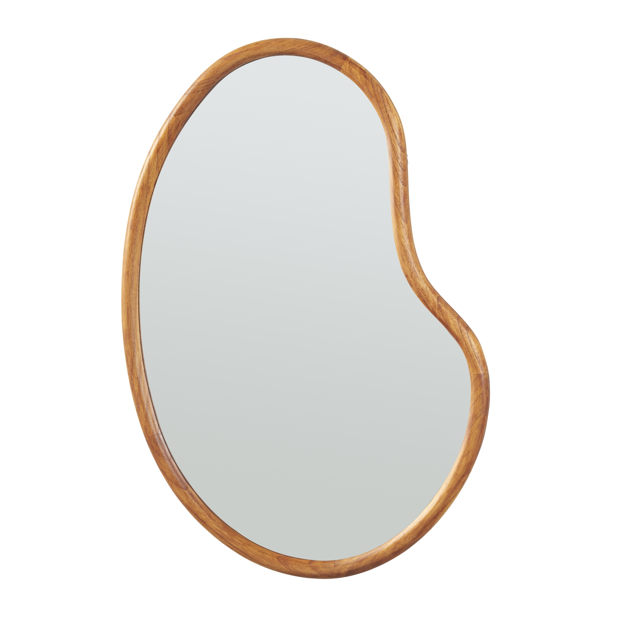 HOMCOM Wandspiegel 70 x 50 cm, onregelmatige spiegel met frame van grenenhout, decoratieve hangspiegel, badkamerspiegel voor slaapkamer, badkamer, woonkamer, hal, natuurlijk hout HOMCOM Wandspiegel 70 x 50 cm, onregelmatige spiegel met frame van grenenhout, decoratieve hangspiegel, badkamerspiegel voor slaapkamer, badkamer, woonkamer, hal, natuurlijk hout