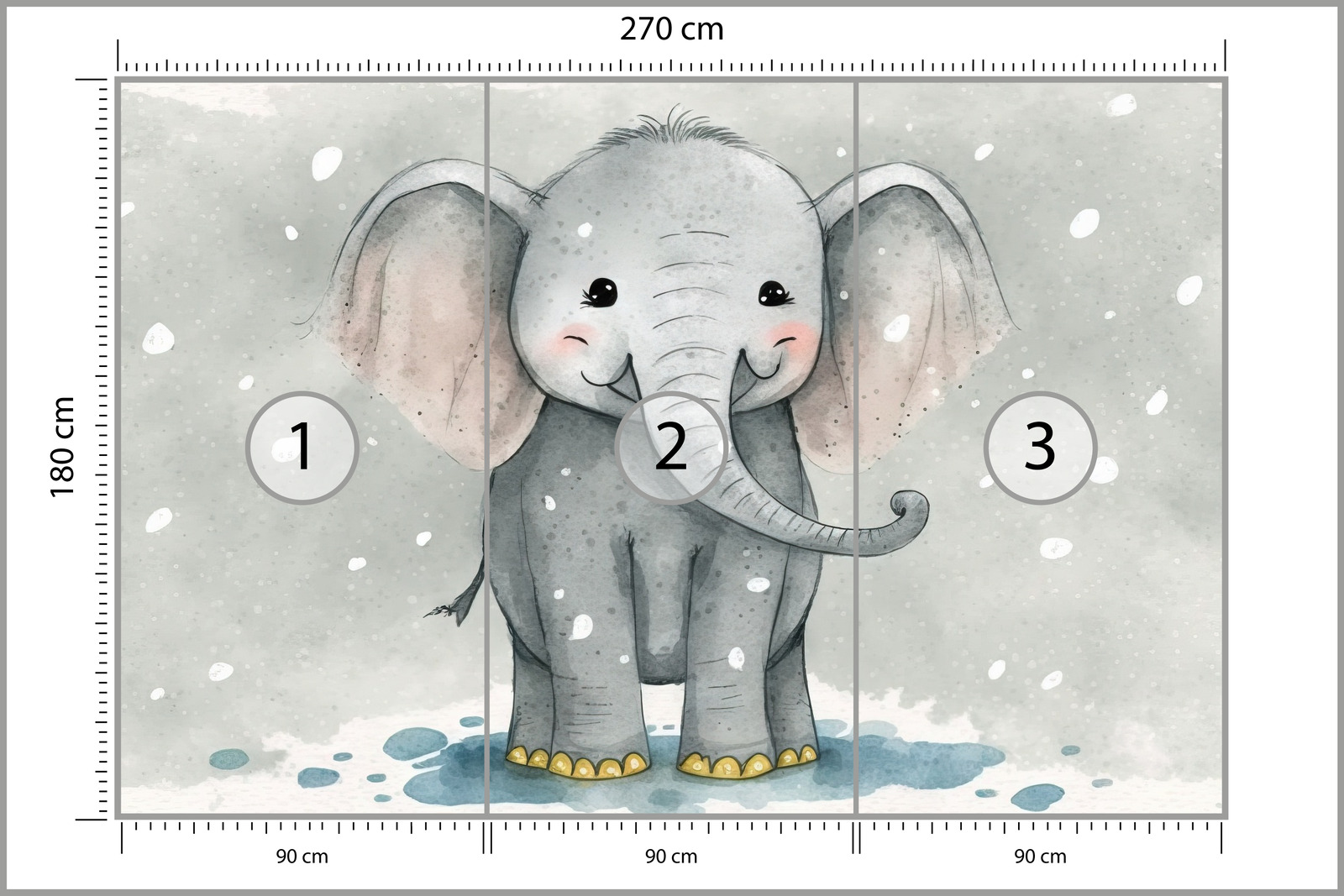 Tapisserie Murale Vintage Éléphant 100% Coton - Old World Fine Art
