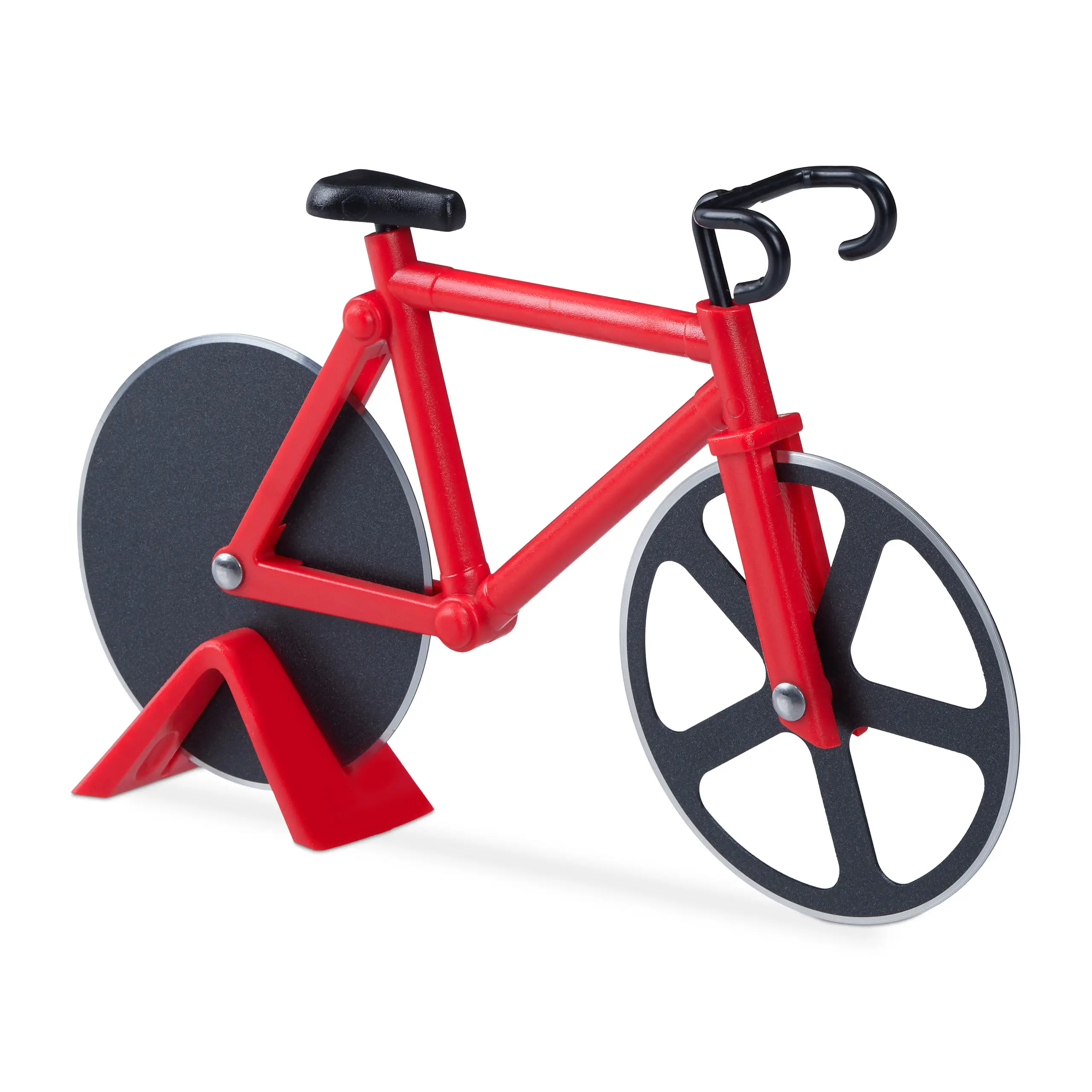 1 x rot Fahrrad Pizzaschneider