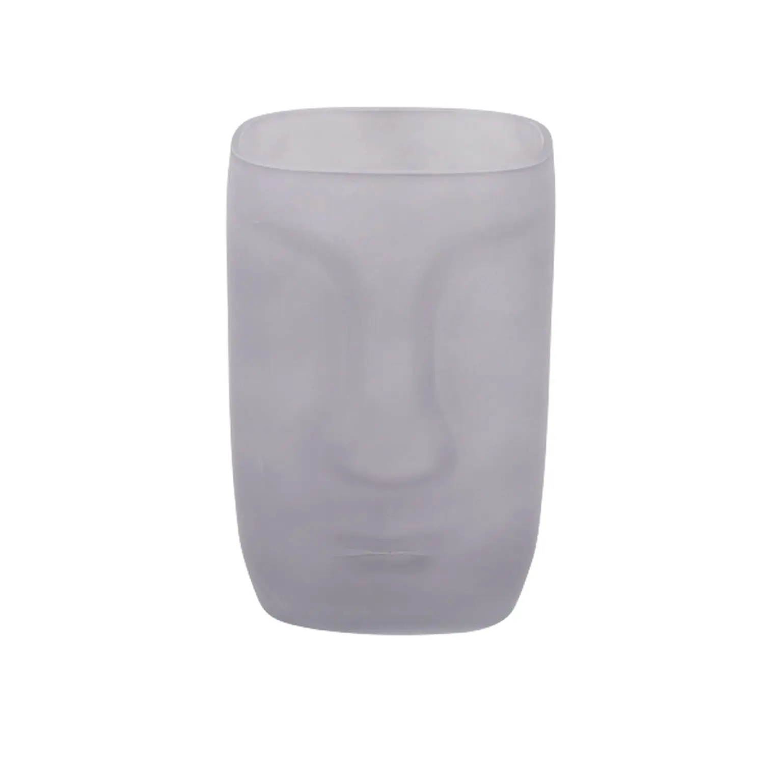 Vase Face - 13x20 grau - cm - Glas