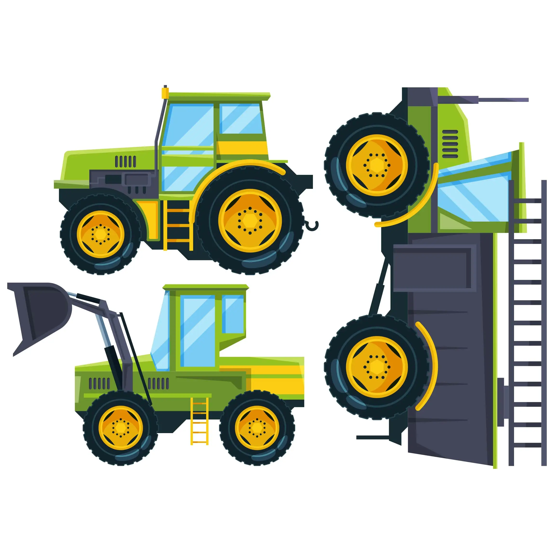 Traktor und Co | Kinderzimmer-Wandaufkleber