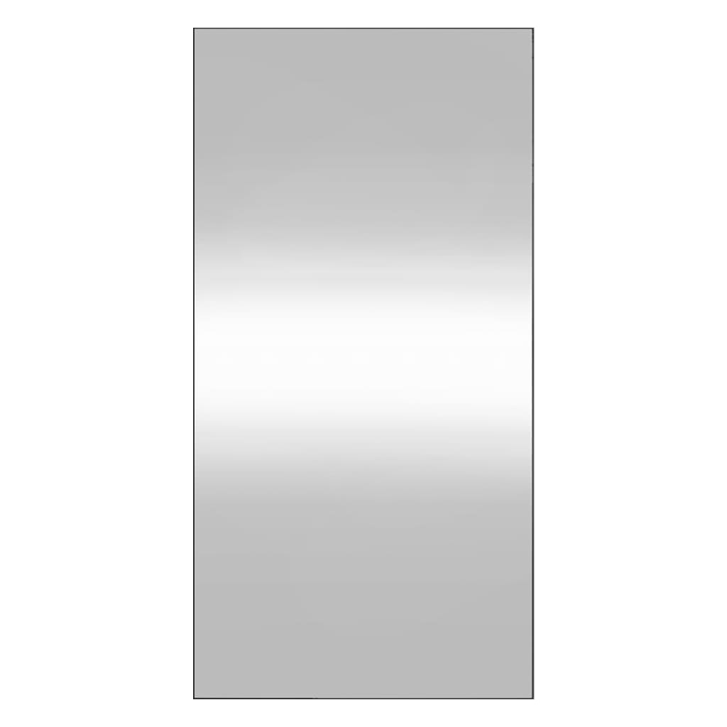 furnicato Wandspiegel Türspiegel Schwarz 50x100 cm Glas und Aluminium