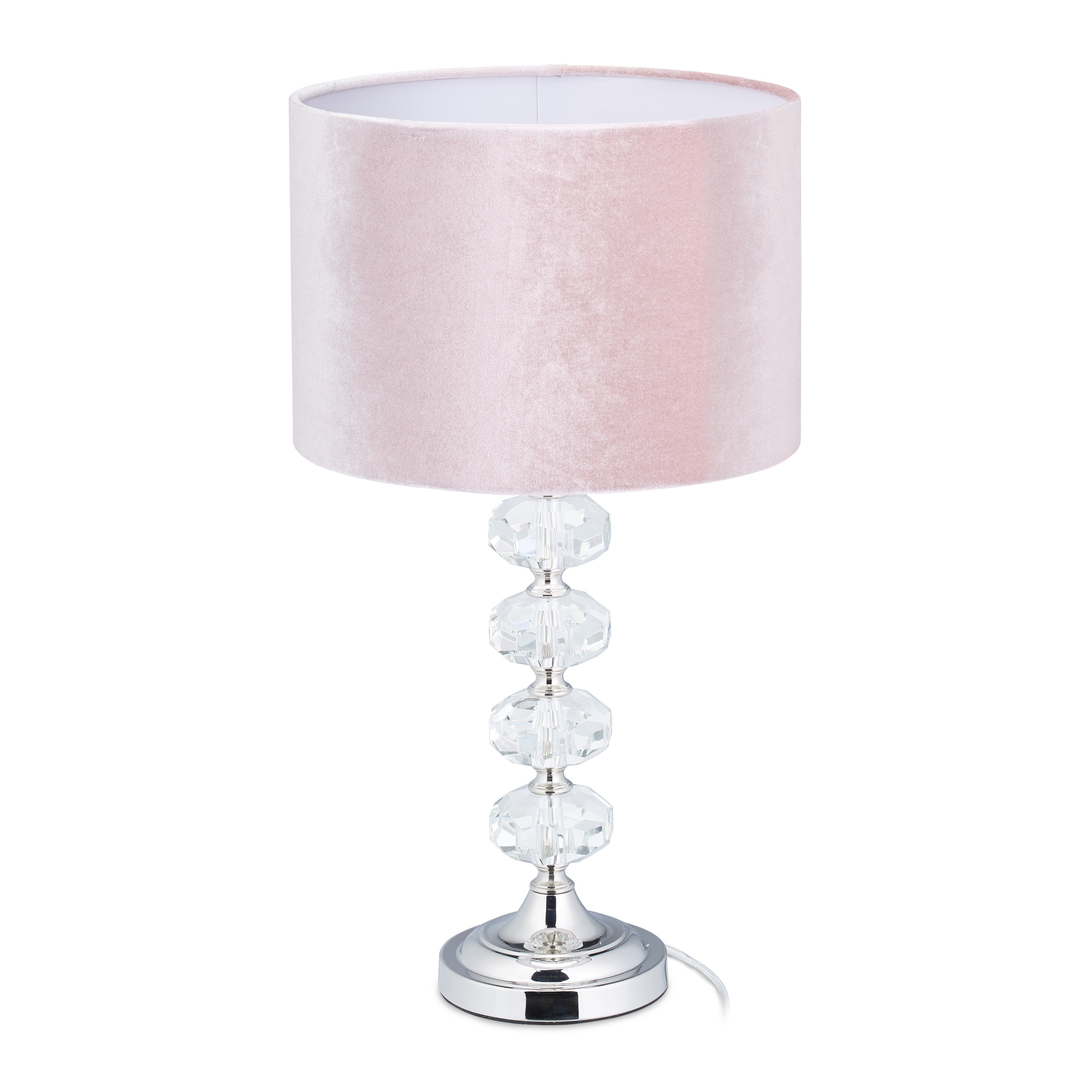 Tischlampe Kristall und Samt in Rosa kaufen | home24