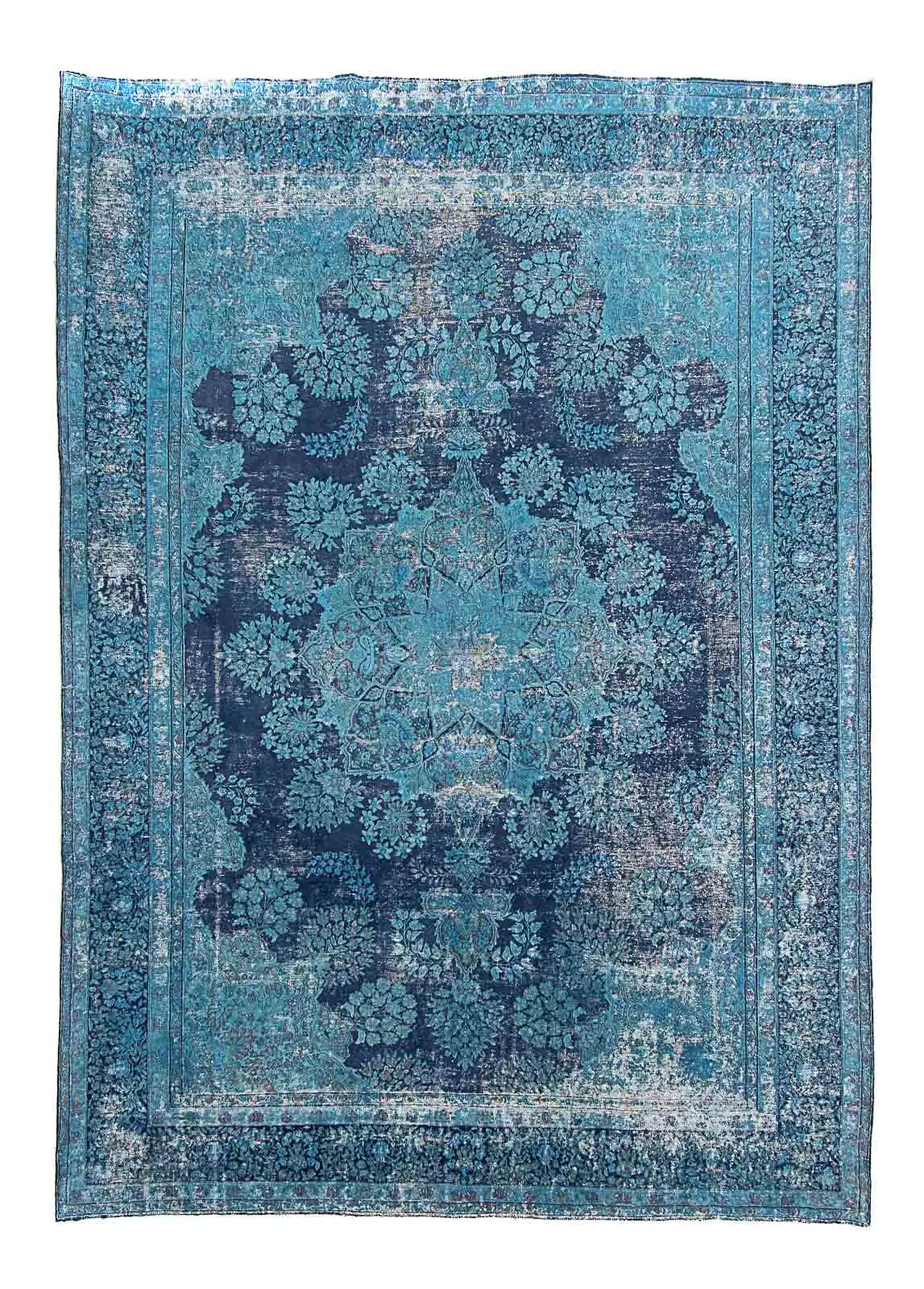 Vintage Teppich - 333 x 258 cm - blau